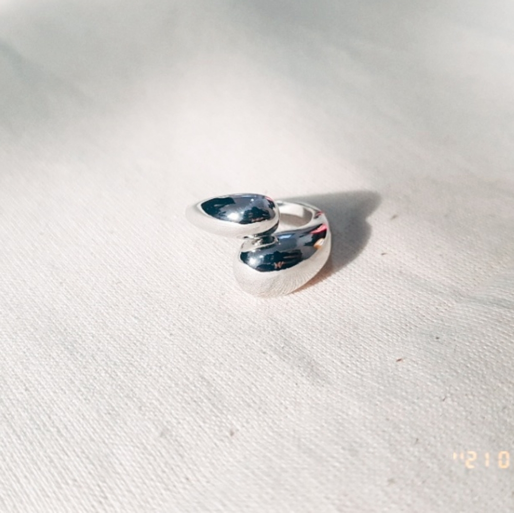 Silver Chucky Geometric Adjustable Ring